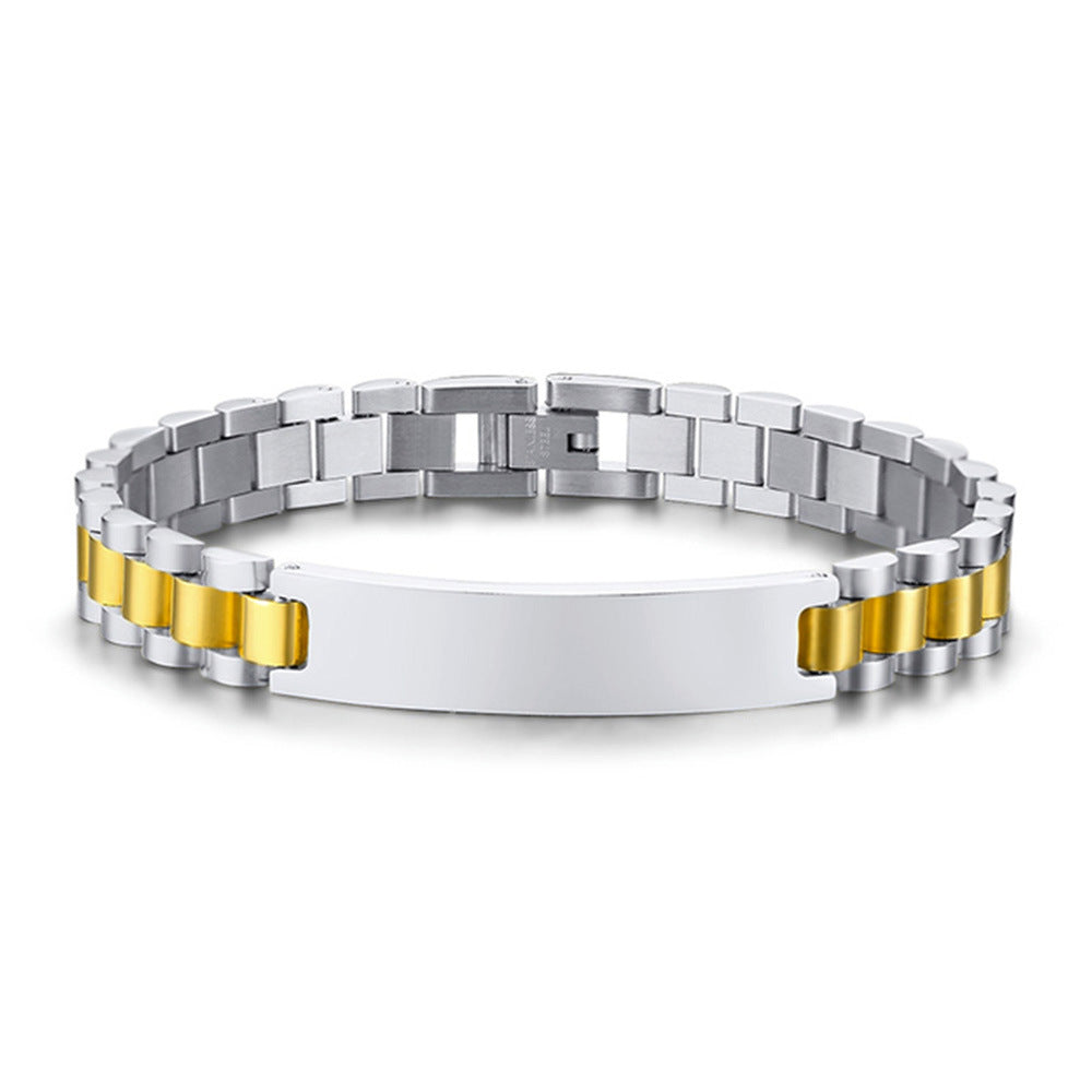 Wholesale Curved Titanium Steel Bracelet Chain